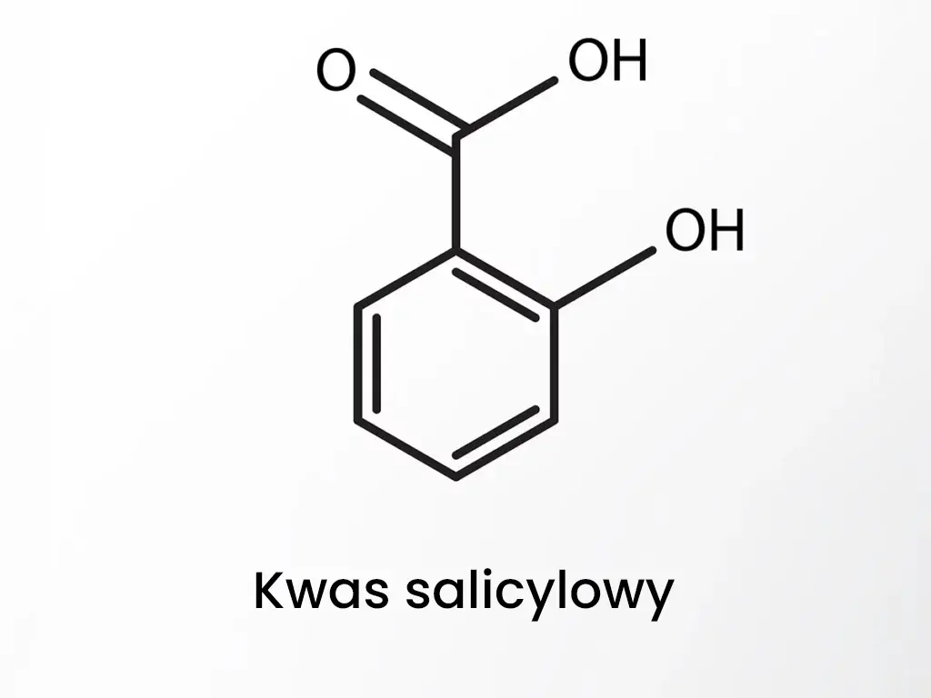Struktura chemiczna kwasu salicylowego