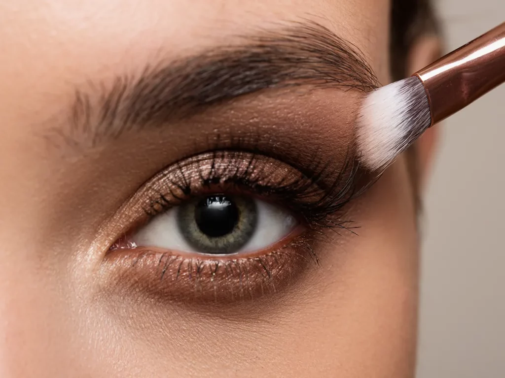 Zbliżenie na kobiece oko w makijażu smokey eye